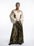 Heritage Print Wide-Leg Trousers