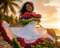 Mauritian Flag Sega Costume