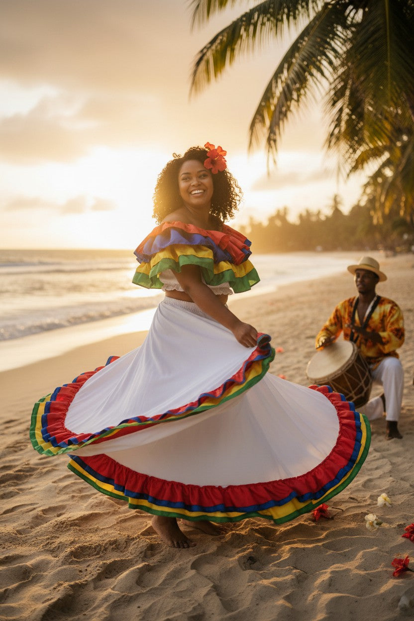 Mauritian Flag Sega Costume